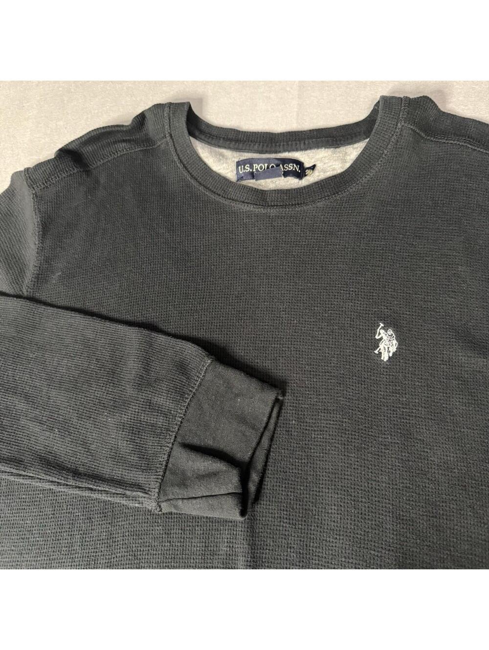 U.S. Polo Assn. | Men's Long Sleeve Crew Neck Thermal Shirt,‎ Black 2XL